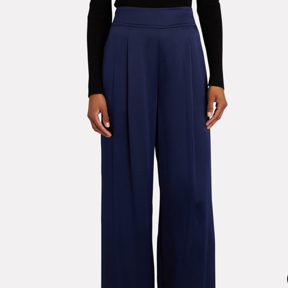 ๐ INTERMIX Navy Siobhan Silk Wide-Leg Pants - Picture 8 of 15